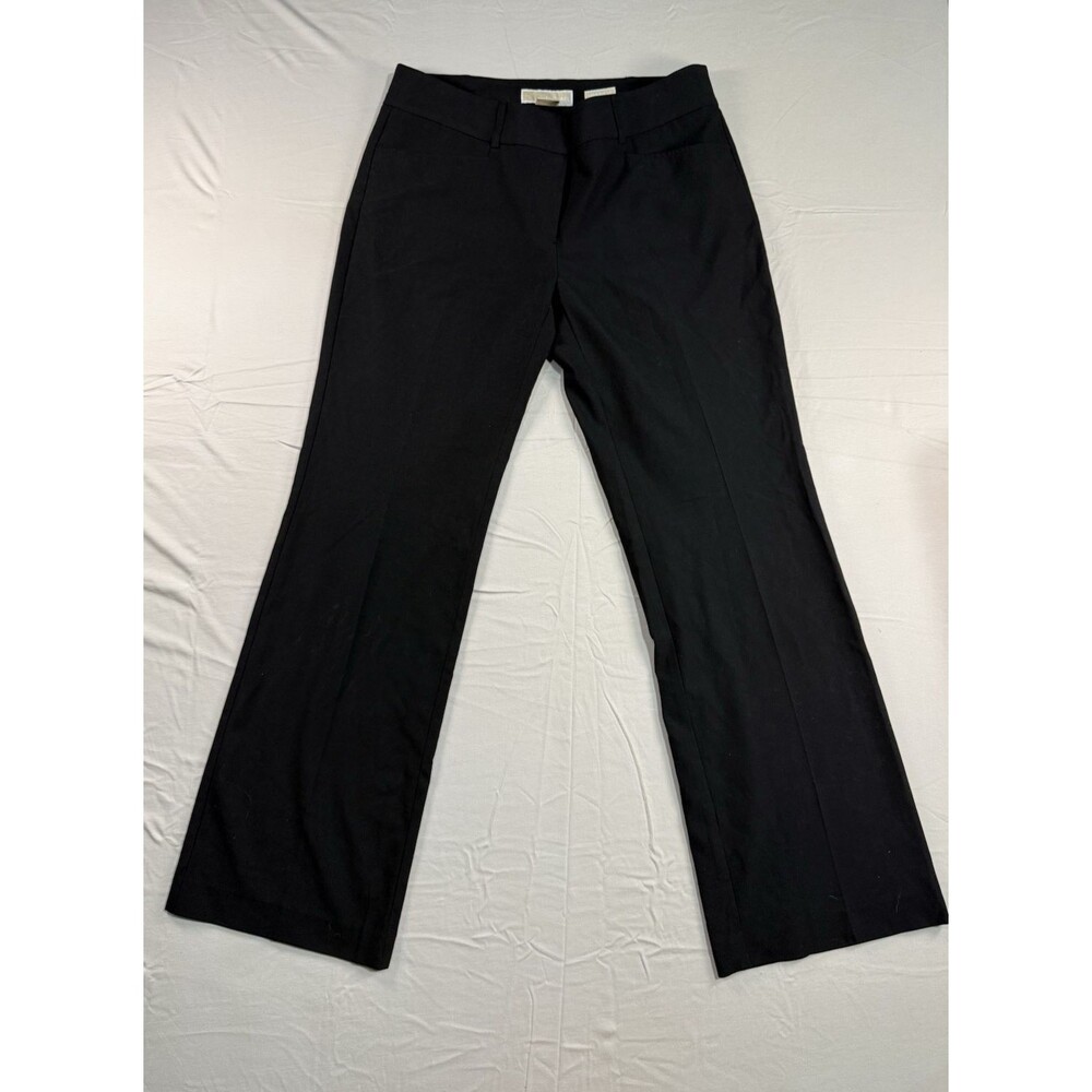 MICHAEL Michael Kors Women’s 8S Black Bootcut Stretch Dress Pants – Flat Front